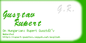 gusztav rupert business card